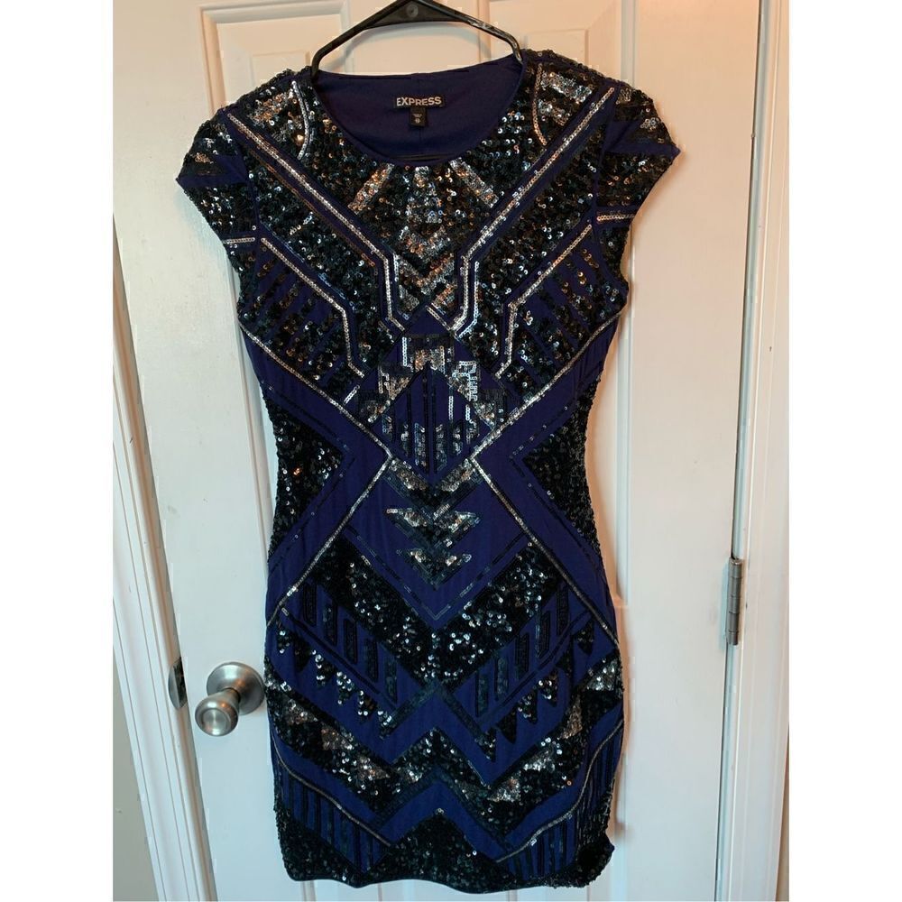Express sequence party dress size extra small stretchy